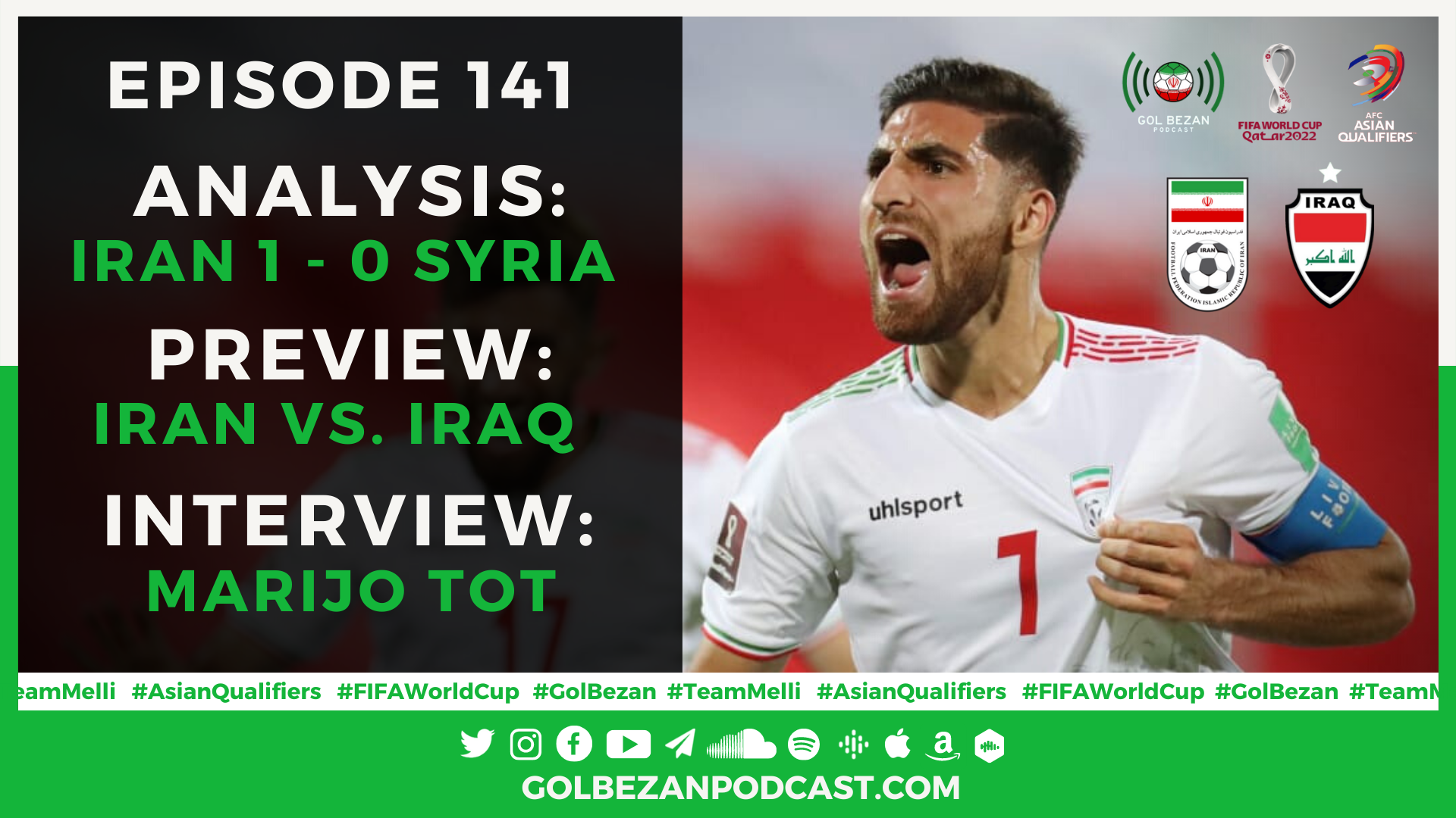 Analysis: Iran 1 - 0 Syria | Preview: Iran vs. Iraq | Interview: Marijo Tot