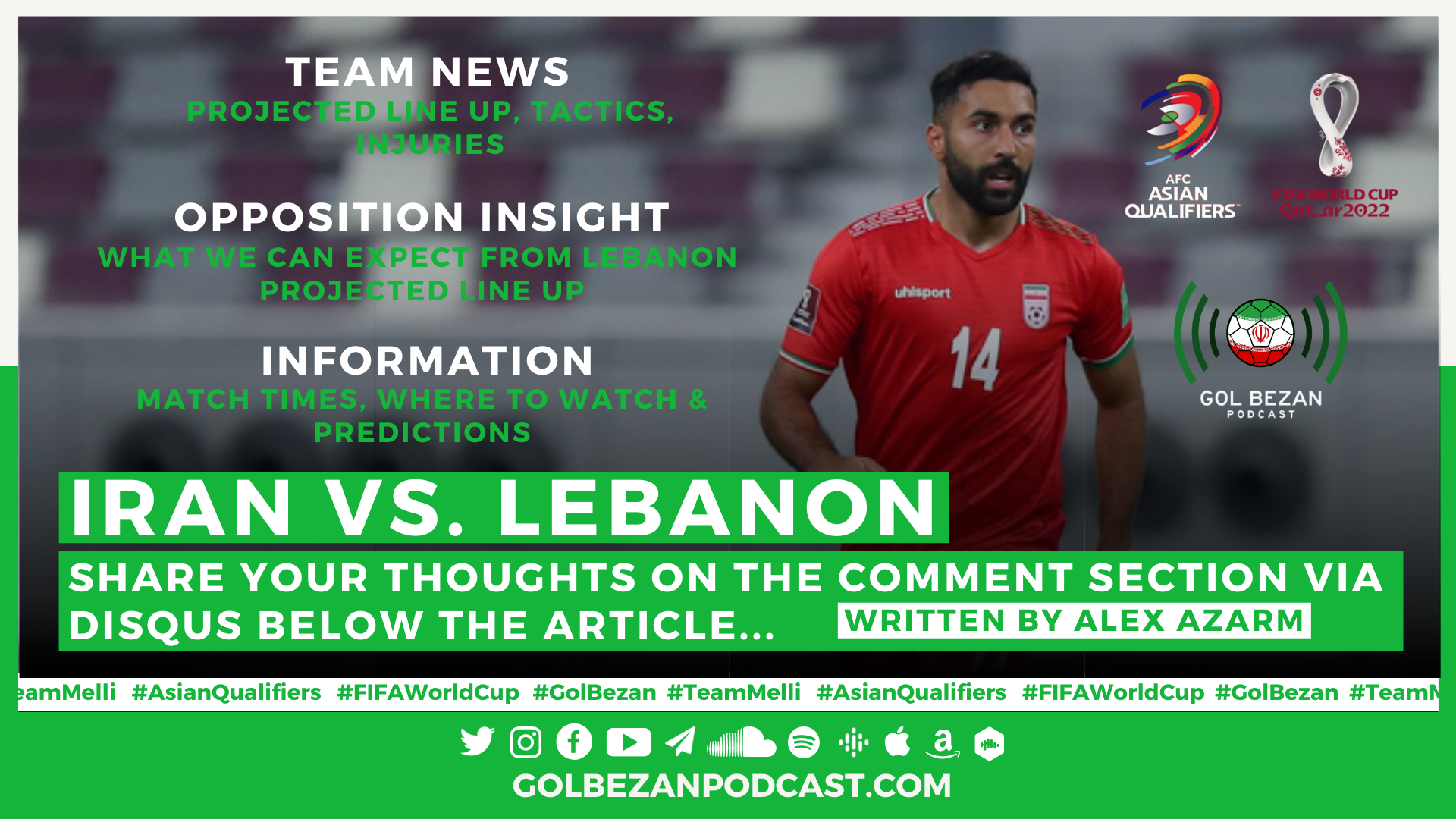 PREVIEW: Iran vs. Lebanon | 2022 World Cup Qualifiers - Team News, Opposition Insight, Predictions and More