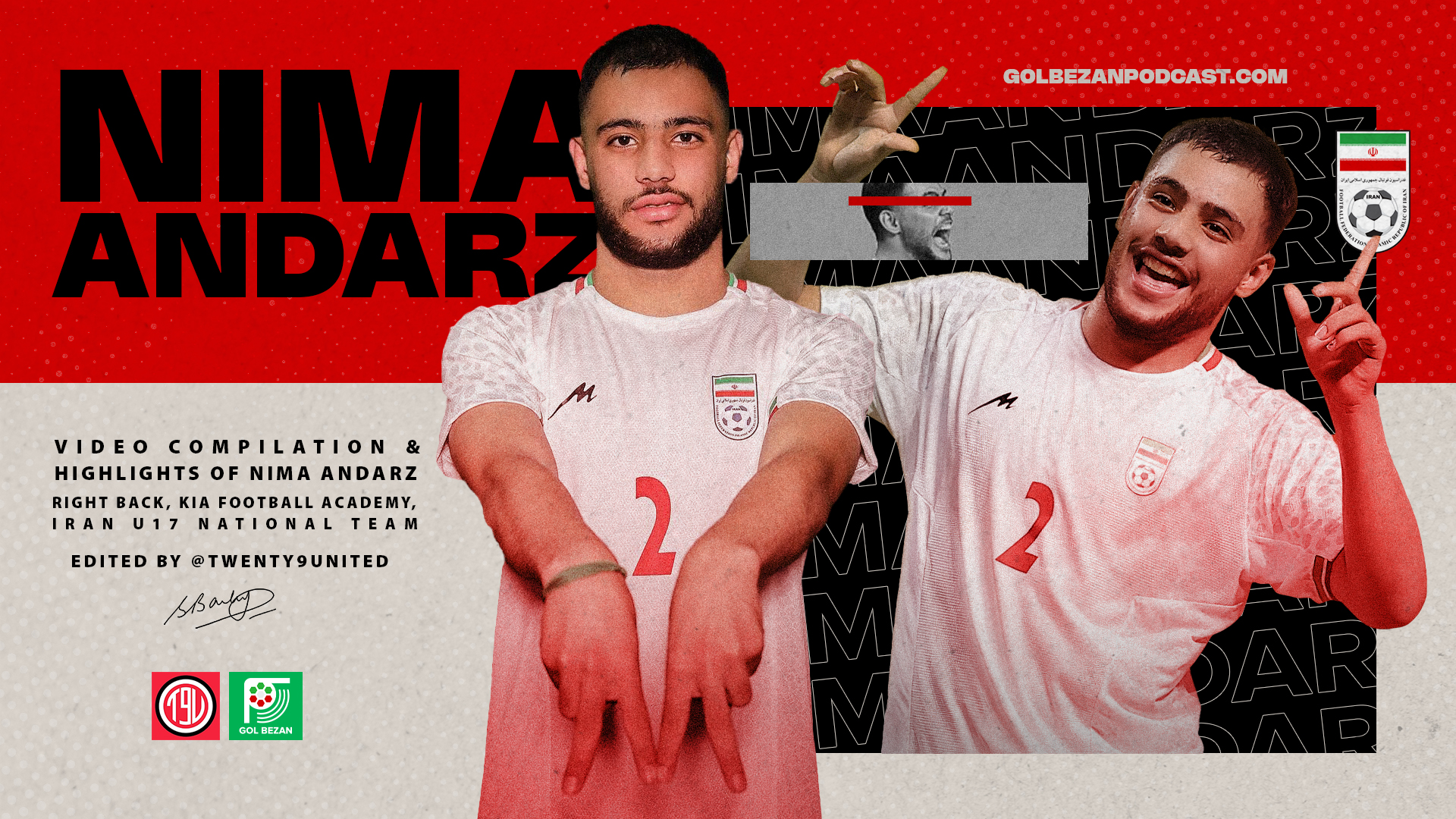 Nima Andarz - Goals, Assists, Tackles, Iran U17 Highlights | HD